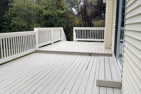 Deck Painting on Long Hill Farms Rd. in Guildford, CT